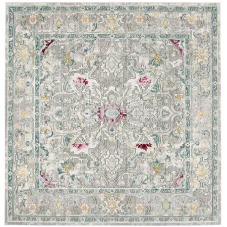 Safavieh 6 ft.-7 in. x 6 ft.-7 in. Mystique Power Loomed Square Area Rug Grey & Multi MYS922R-7SQ